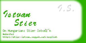 istvan stier business card